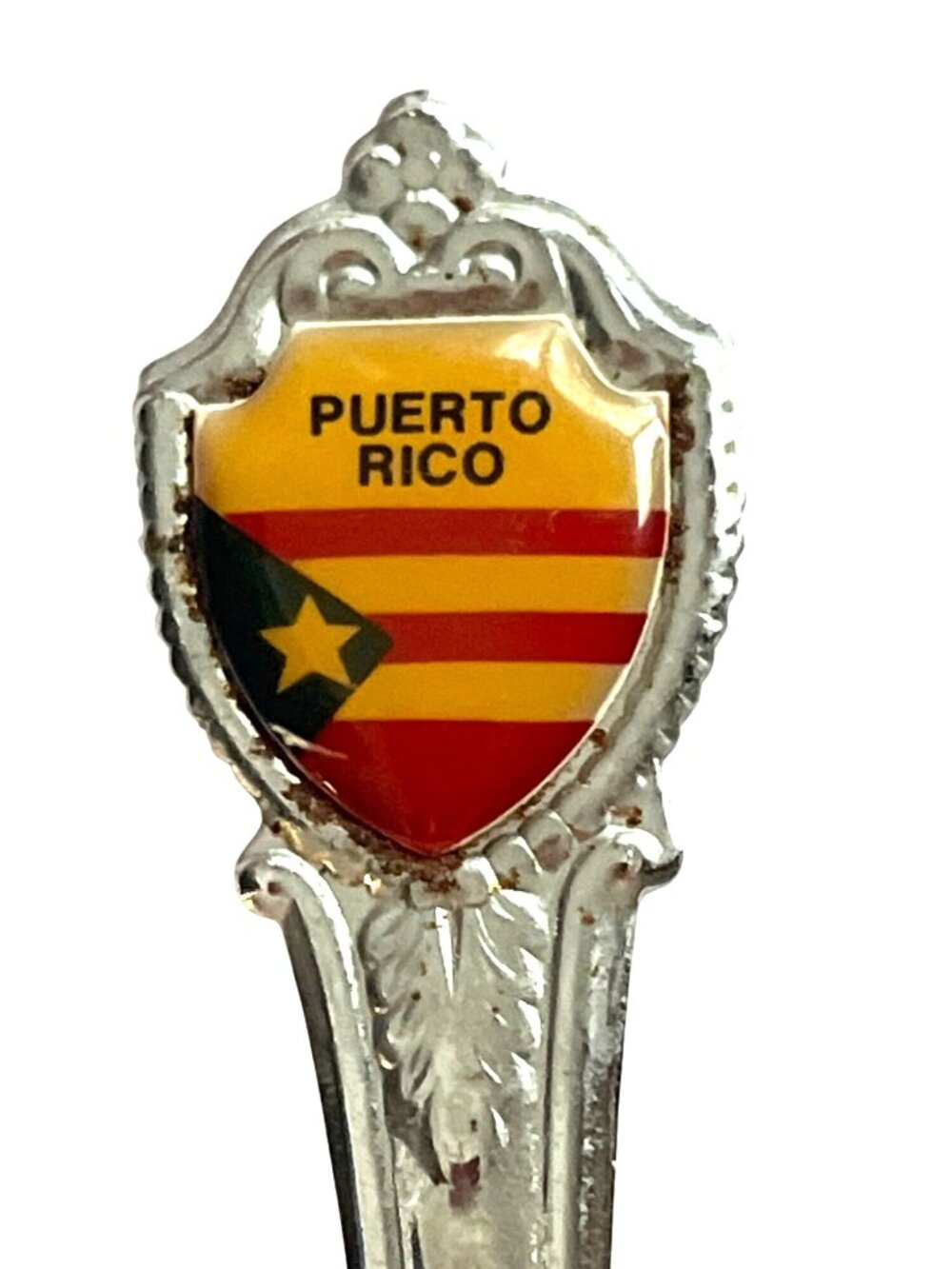 Vintage Puerto Rico Souvenir Collectible Spoon Silver Tone  B102